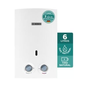 Calentador de Agua 6 Litros Tiro Natural de Paso a Gas Natural Therm 1000 O Bosch