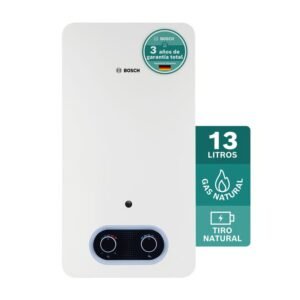 Calentador de Agua 13 Litros Tiro Natural de Paso a Gas Natural Bosch