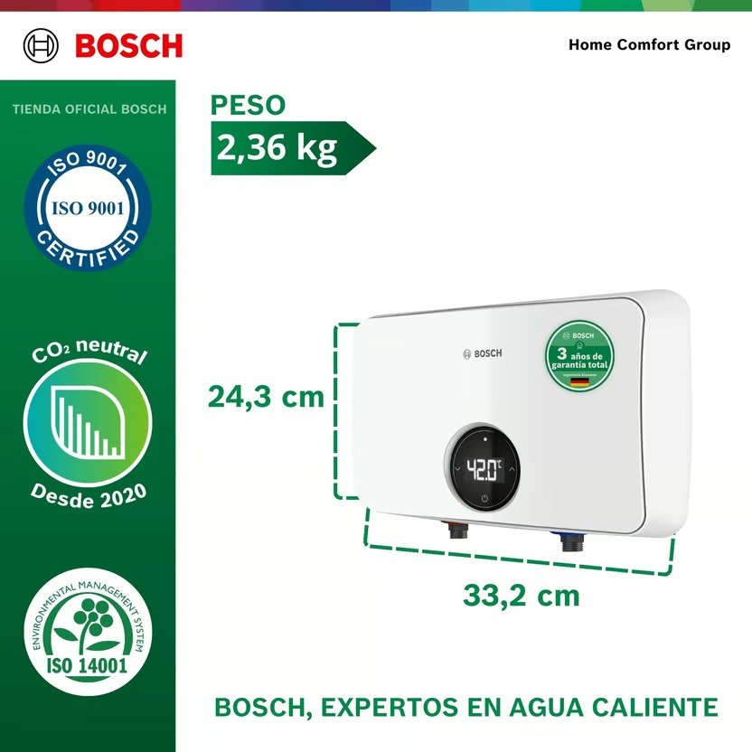 Calentador De Agua Eléctrico A 220 Voltios 12 kW Premium Tronic 4000 C Bosch - Image 2