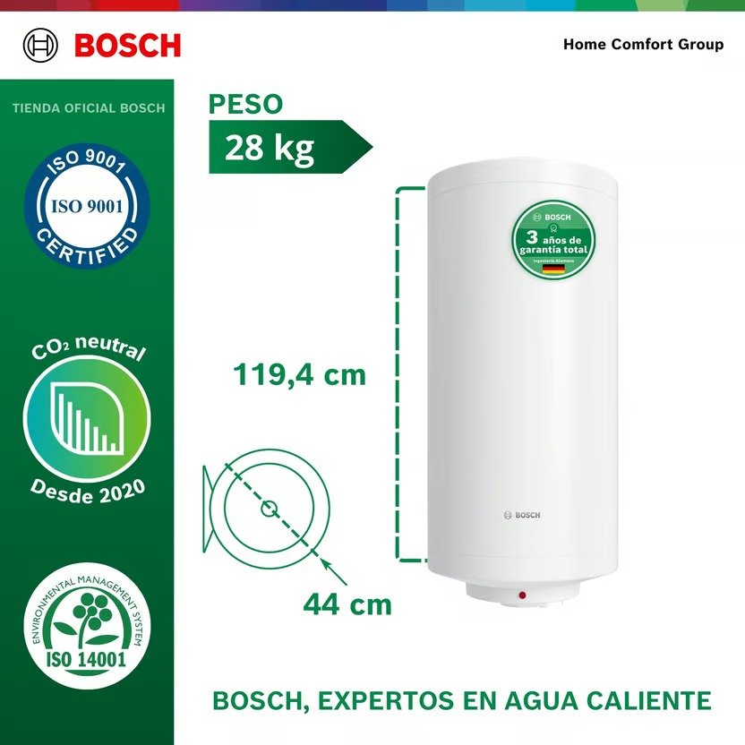 Calentador Eléctrico Acumulación 120 Litros 220 Voltios Bosch - Image 2