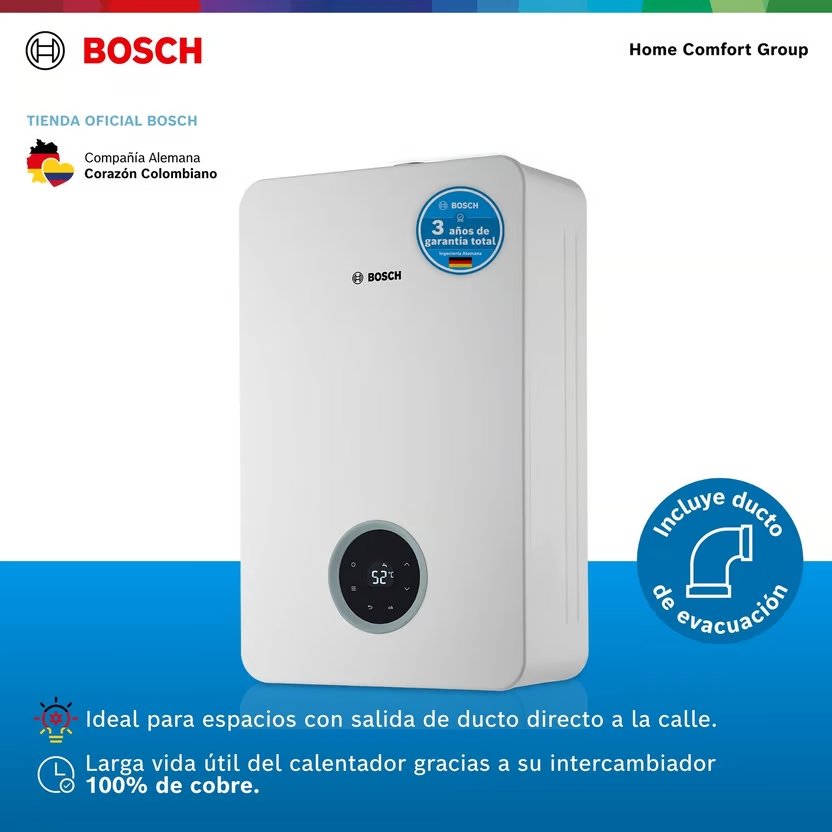 Calentador De Agua 21 Litros Tiro Forzado De Paso A Gas Propano Bosch - Image 2